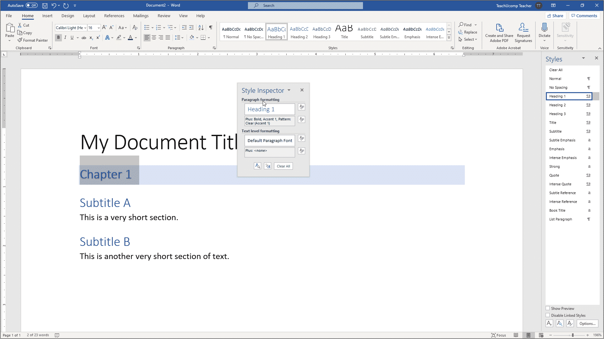 document inspector in word 2016 for mac